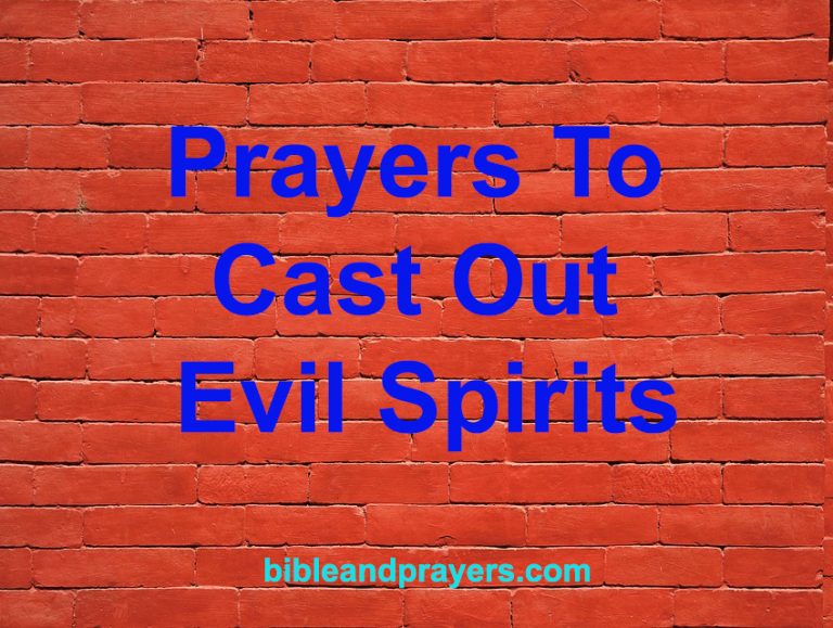 Prayers To Cast Out Evil Spirits
