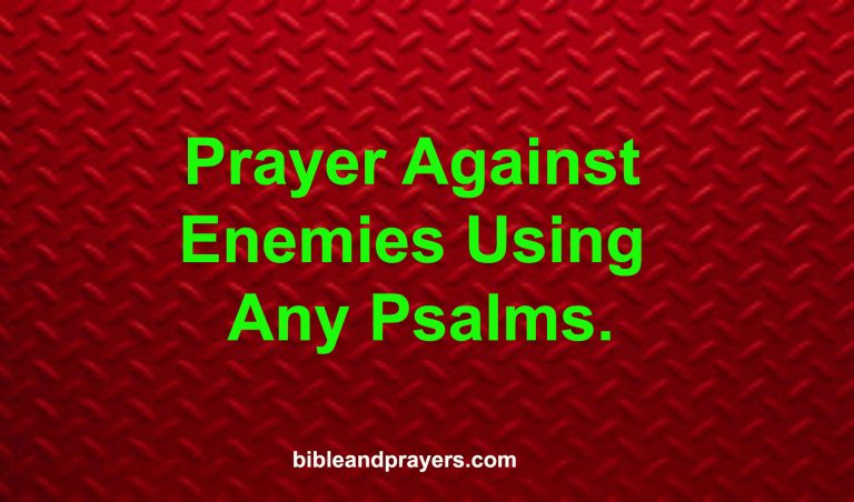 prayer against enemies covers