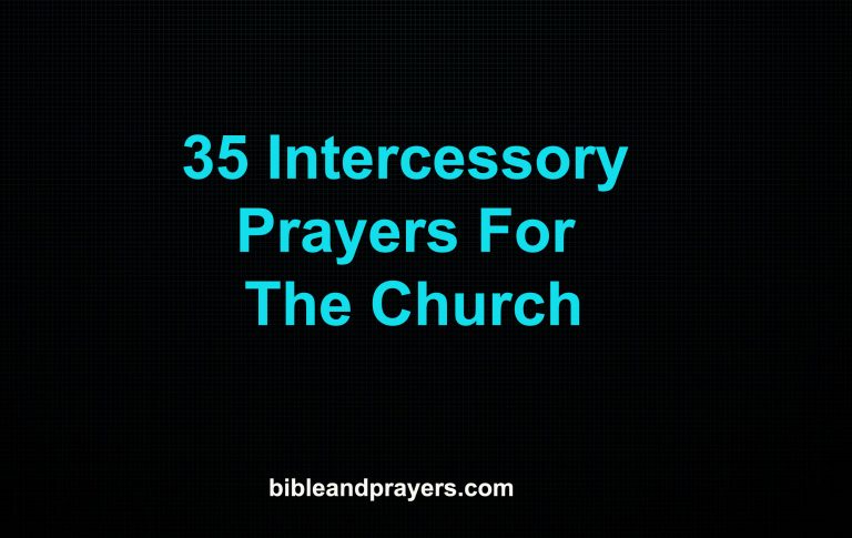 INTERCESSORY PRAYERS FOR THE CHURCH. -Bibleandprayers.com