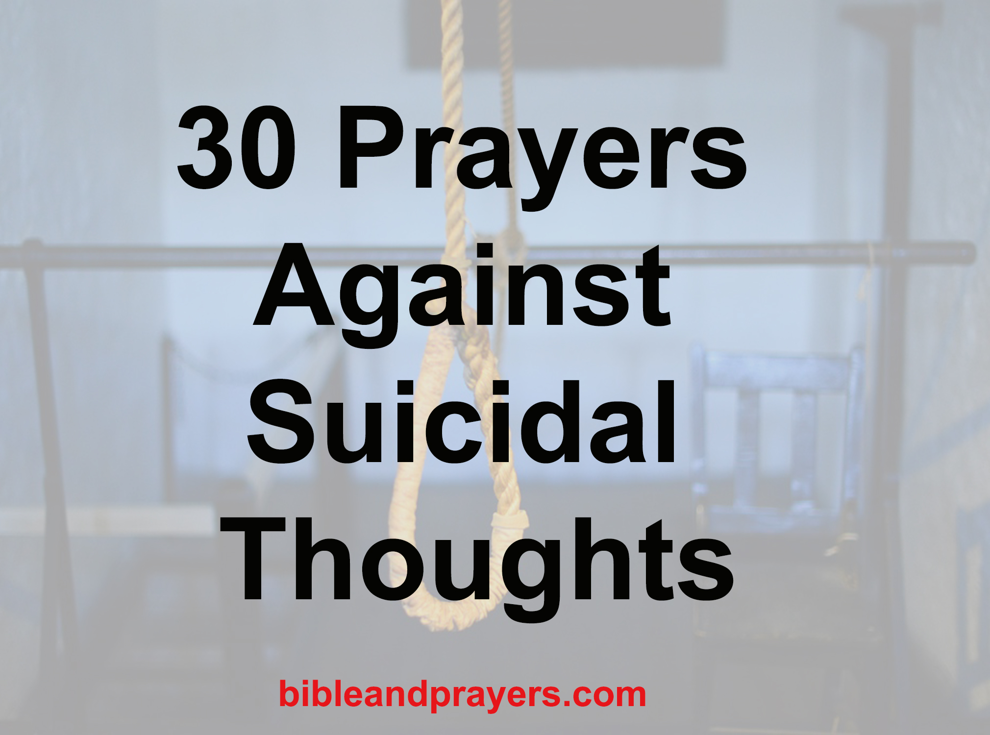 Prayers Against Suicidal Thoughts