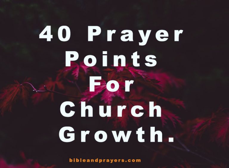 40 Prayer Points For Church Growth.