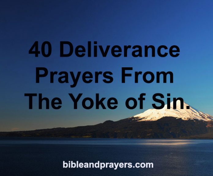 40 Deliverance Prayers From The Yoke of Sin.