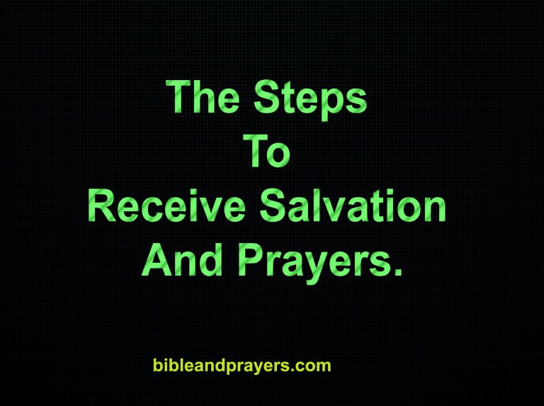 The Steps To Receive Salvation And Prayers.