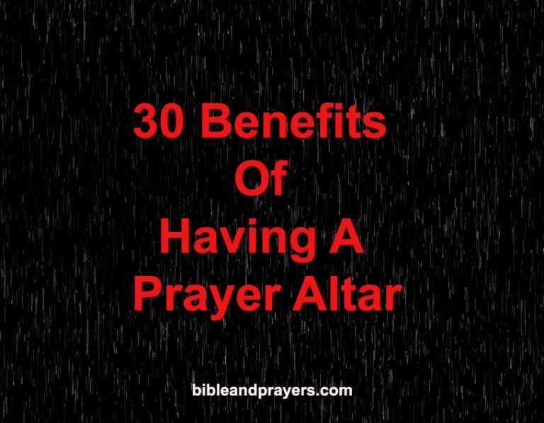 30 Benefits Of Having A Prayer Altar