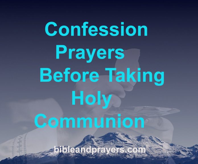Confession Prayers Before Taking Holy Communion
