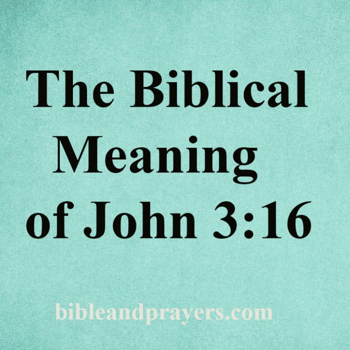 The Biblical Meaning of John 3:16