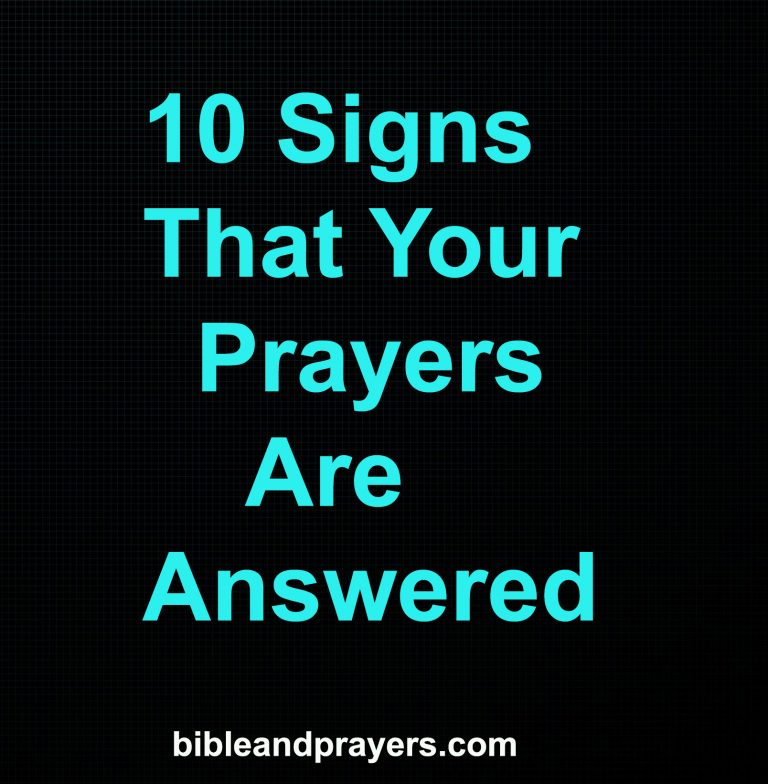 10 Signs That Your Prayers Are Answered