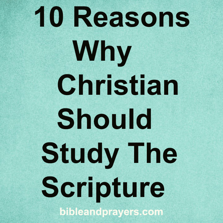 10 Reasons Why Christian Should Study The Scripture