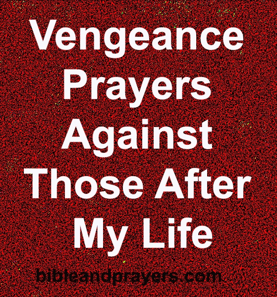 Vengeance Prayers Against Those After My Life