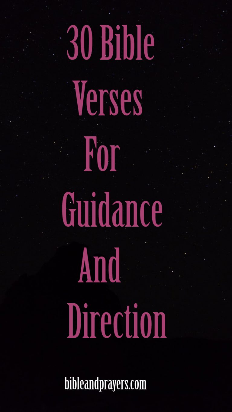 30 Bible Verses For Guidance And Direction