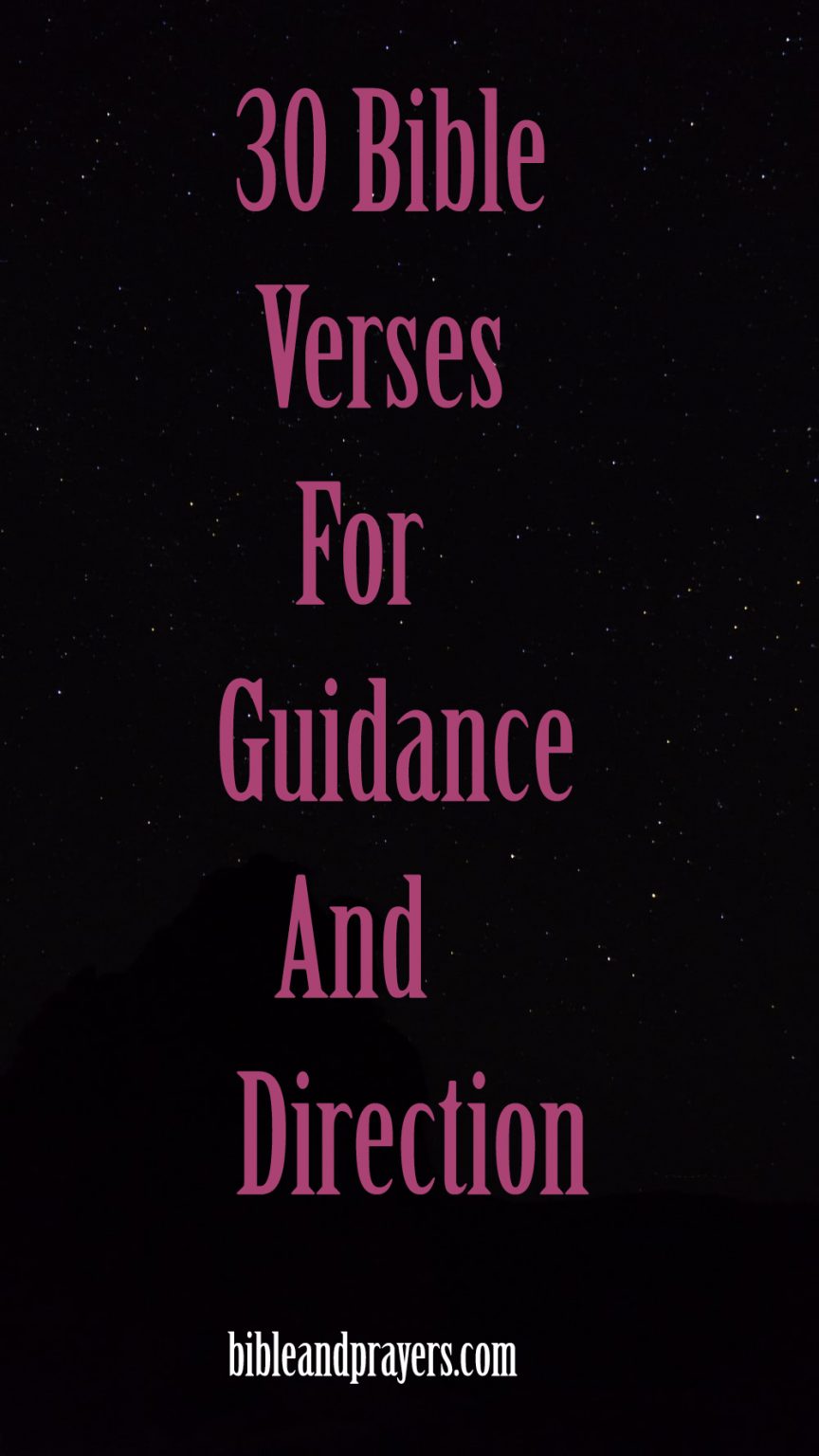 Bible Verses For Guidance And Clarity