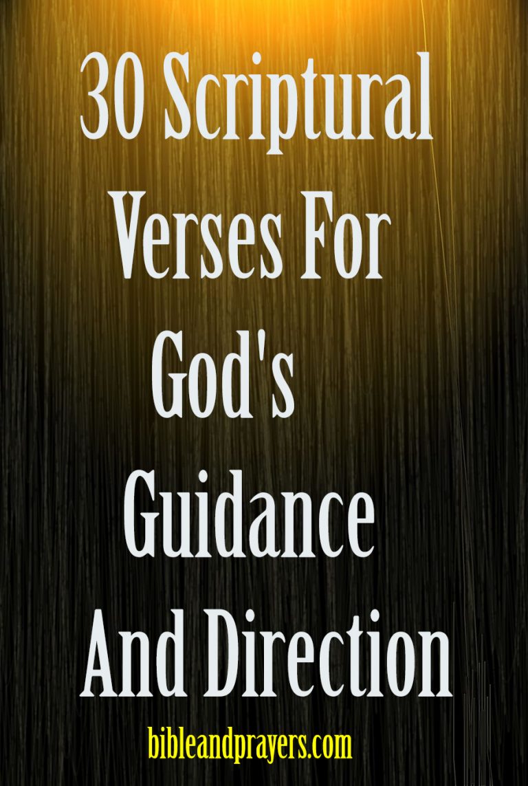 Scriptural Verses For God's Guidance And Direction - Bibleandprayers.com