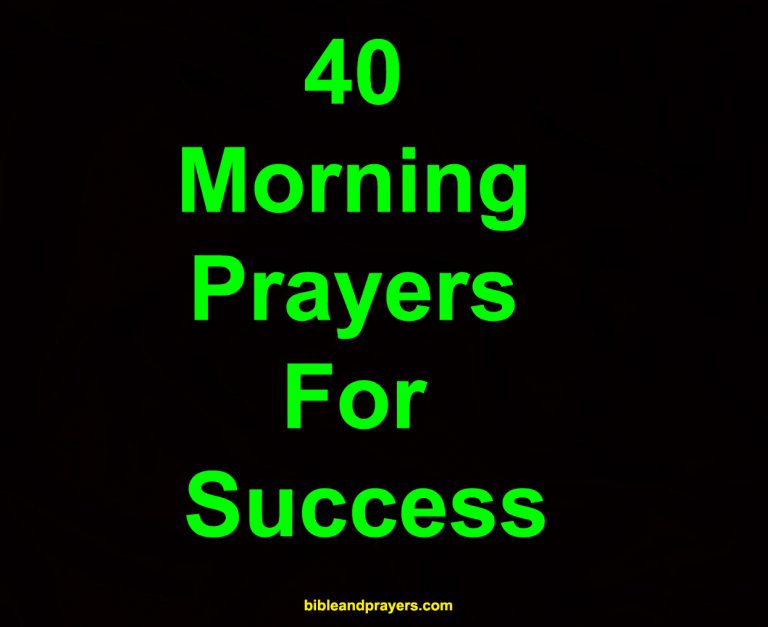 40 Morning Prayers For Success