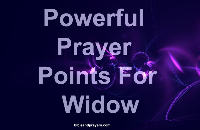Powerful Prayers For Widow