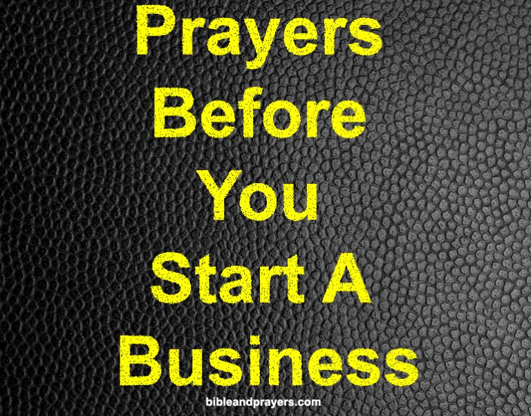Prayers Before Starting a Business