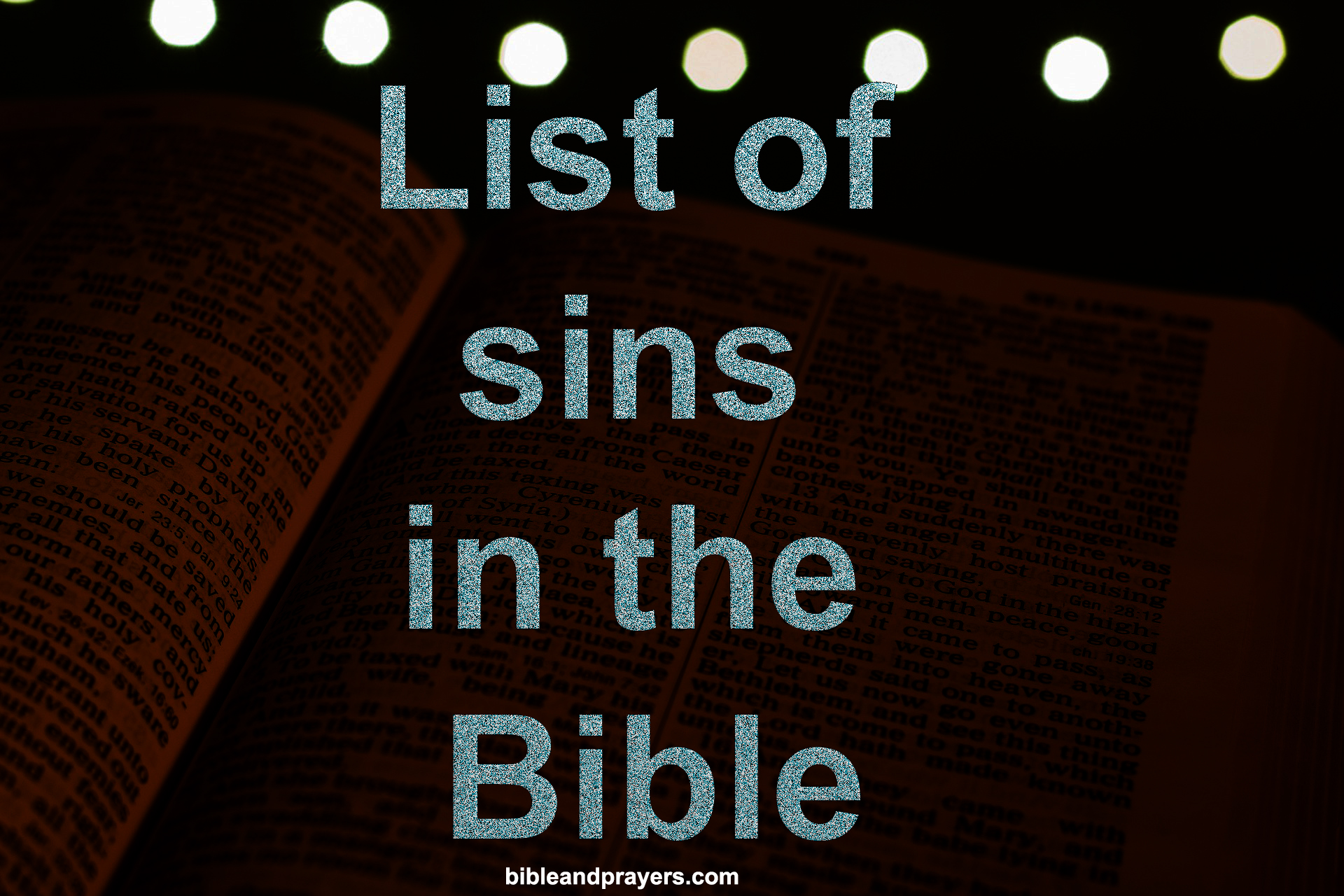 List Of Sins In The Bible Bibleandprayers Com