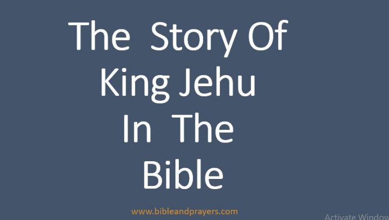 The  Story Of  King Jehu In  The  Bible