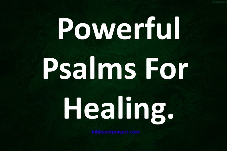 Powerful Psalms For Healing