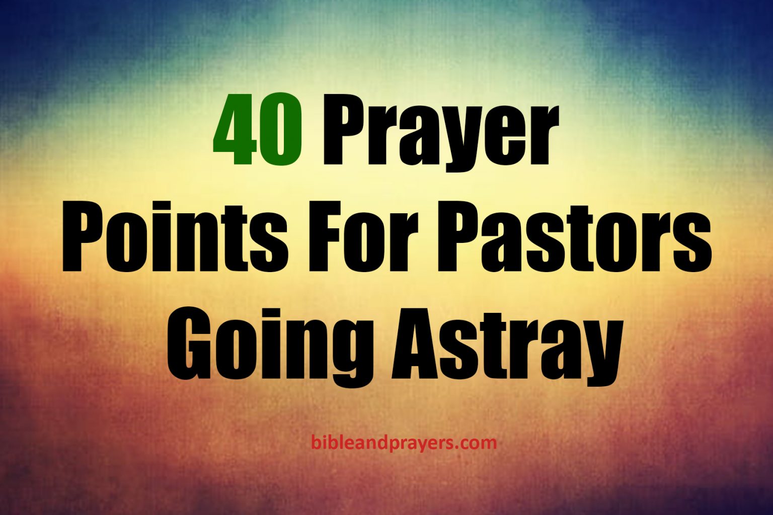 Prayer Points For Serving God