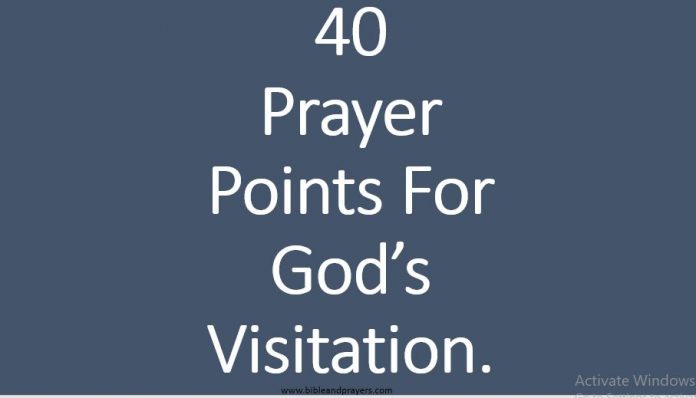 40 Prayer Points For God's Visitation.