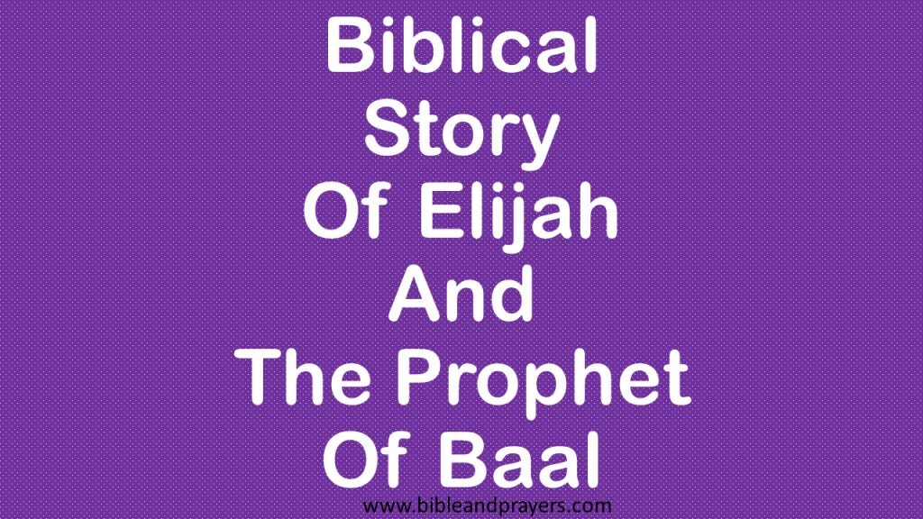 Biblical Story Of Elijah And The Prophet Of Baal