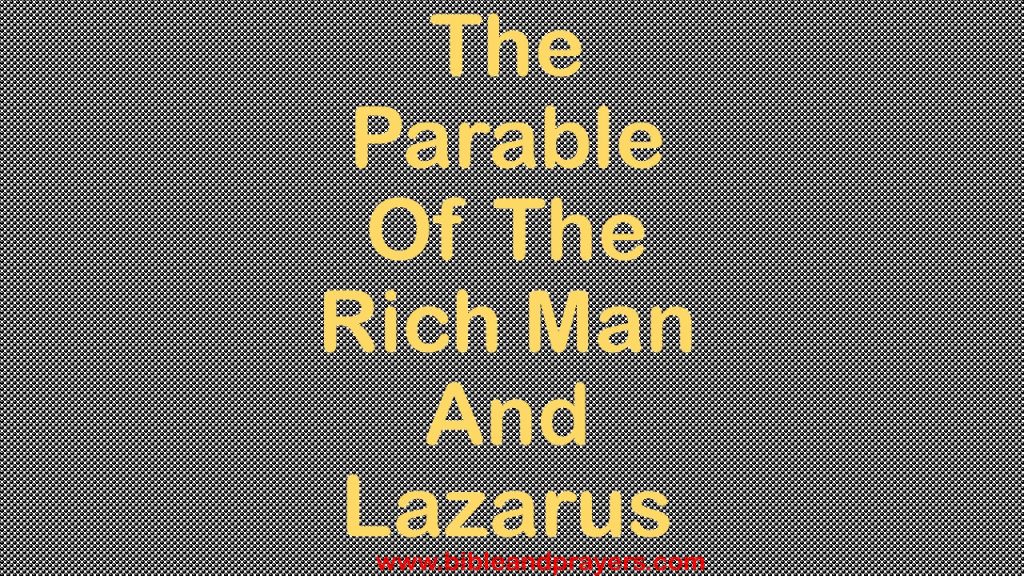 The Parable Of The Rich Man And Lazarus