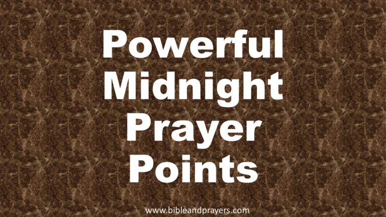 Powerful Midnight Prayer Points
