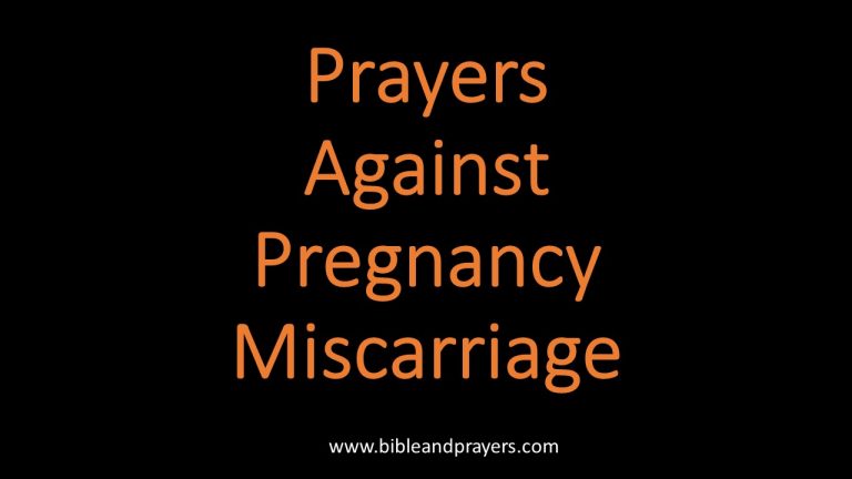 Prayers Against Pregnancy Miscarriage