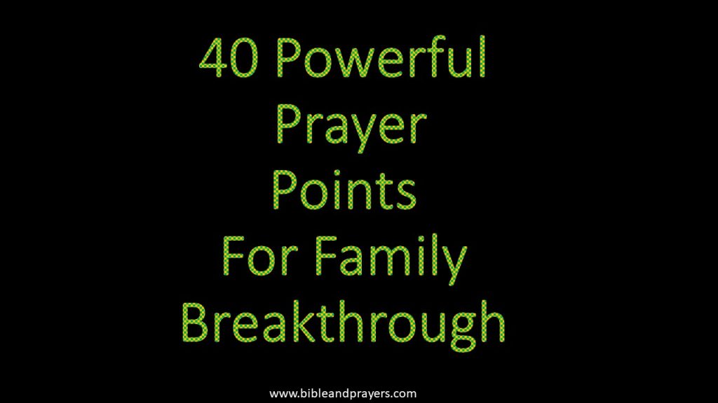 40 powerful prayer points