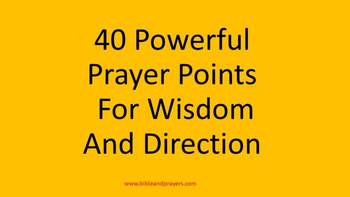 40 Powerful Prayer Points For Wisdom And Direction