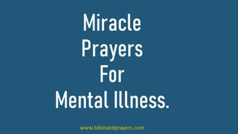 Miracle Prayers For Mental Illness.- Bibleandprayers.com