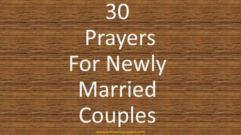 Short Prayers For Newly Married Couples.
