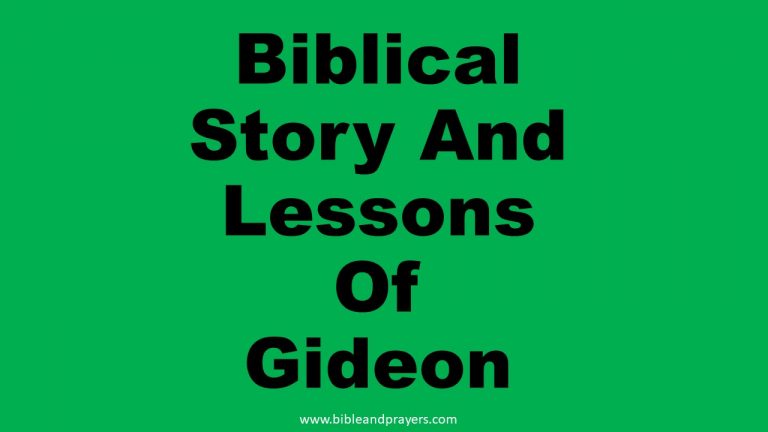 Biblical Story And Lessons Of Gideon