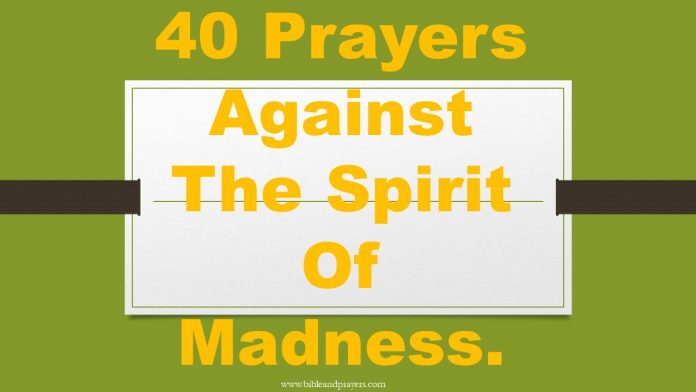 40 Prayers Against The Spirit Of Madness