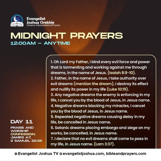DAY 11: Midnight Prayers With Bible Verses