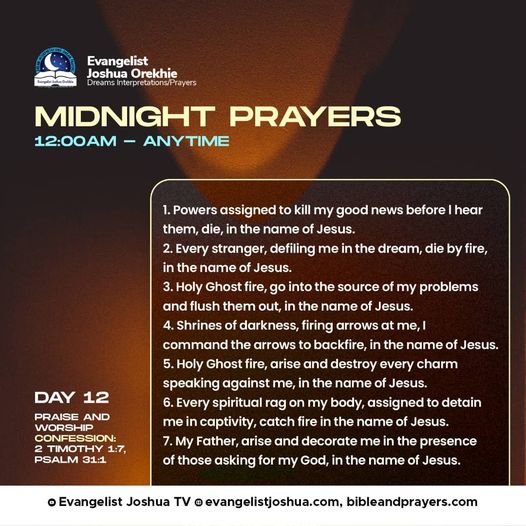 Day Twelve: Midnight Prayers With Bible Verses