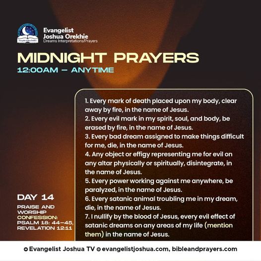 DAY FOURTEEN Midnight Prayers With Bible Verses