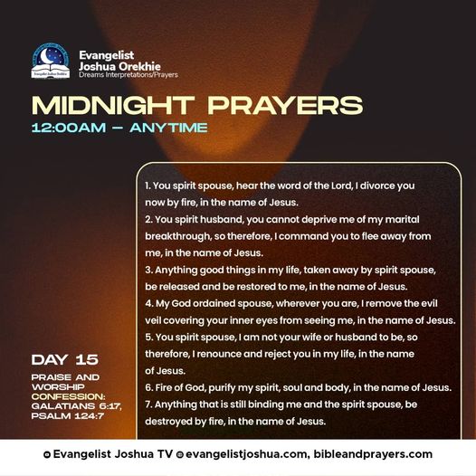 Day Fifteen: Midnight Prayers With Bible Verses