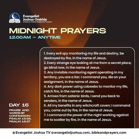 Day Sixteen: Midnight Prayers With Bible Verses