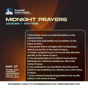 Day Seventeen: Midnight Prayers With Bible Verses