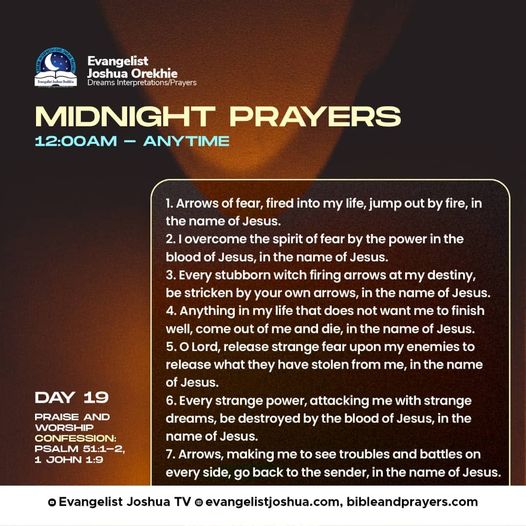 DAY 19 Midnight Prayers With Bible Verses