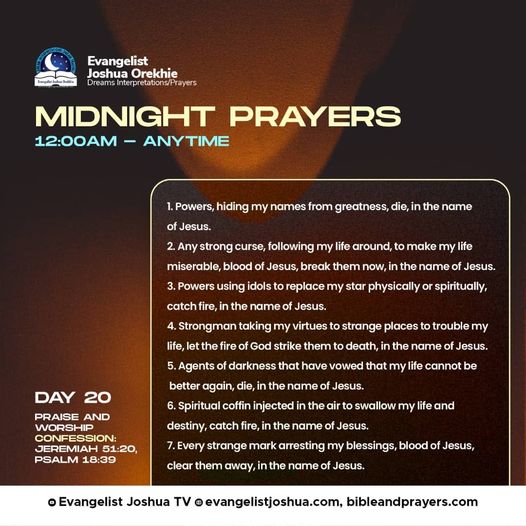 DAY 20: Midnight Prayers With Bible Verses