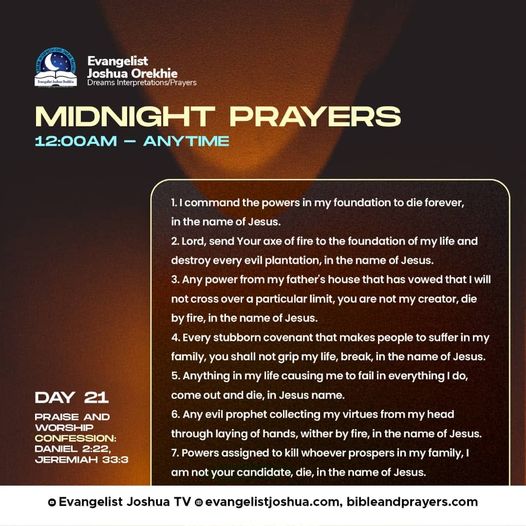 DAY 21: Midnight Prayers With Bible Verses