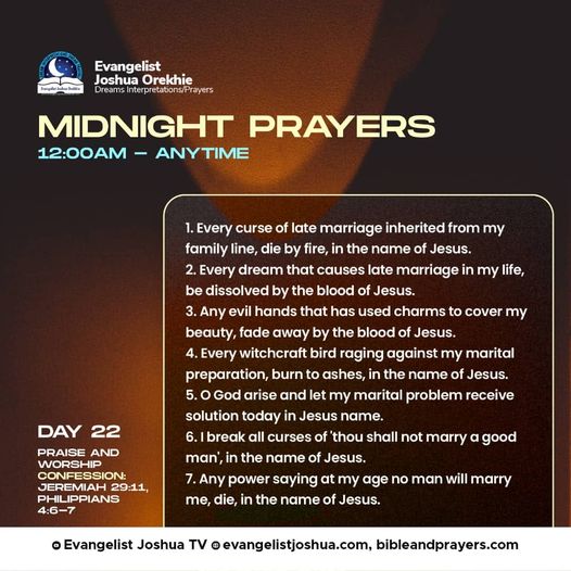 DAY 22: Midnight Prayers With Bible Verses