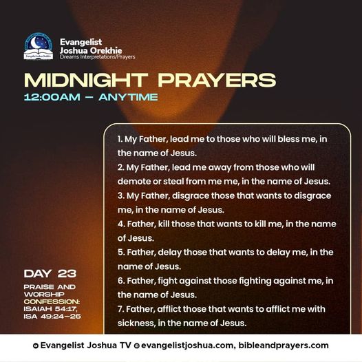 DAY 23: Midnight Prayers With Bible Verses
