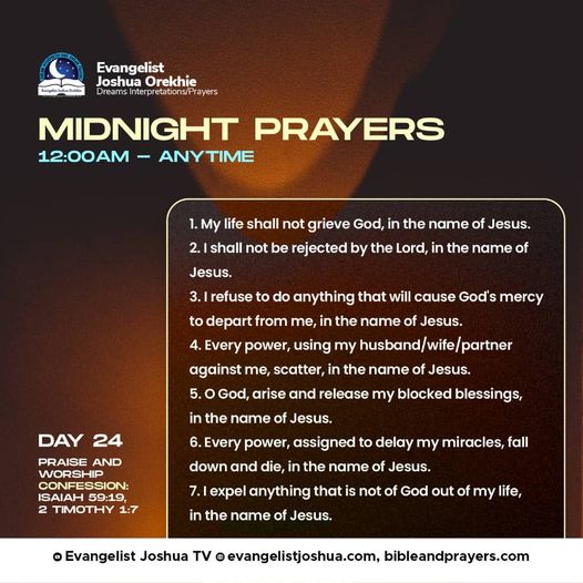 DAY 24: Midnight Prayers With Bible Verses