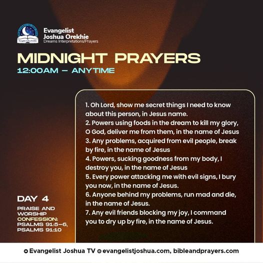 DAY FOUR: Midnight Prayers With Bible Verses