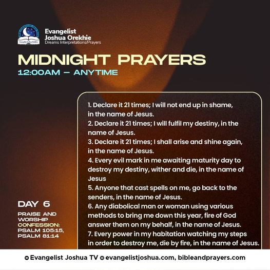 DAY 6 : Midnight Prayers With Bible Verses
