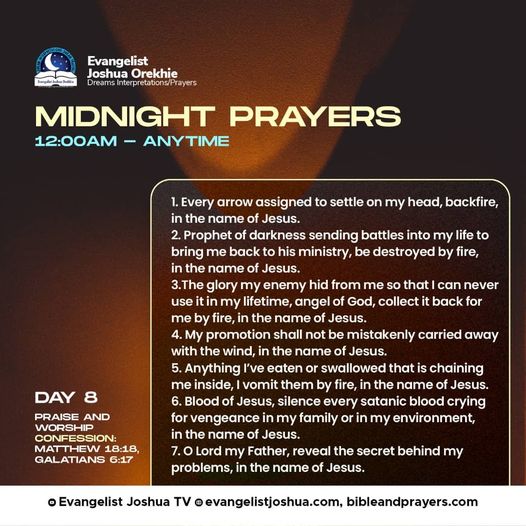 DAY 8: Midnight Prayers With Bible Verses