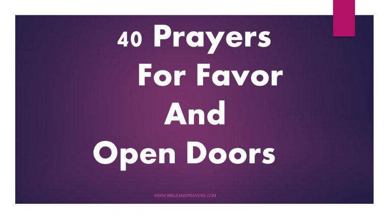 40 Best Prayers For Favor And Open Doors.